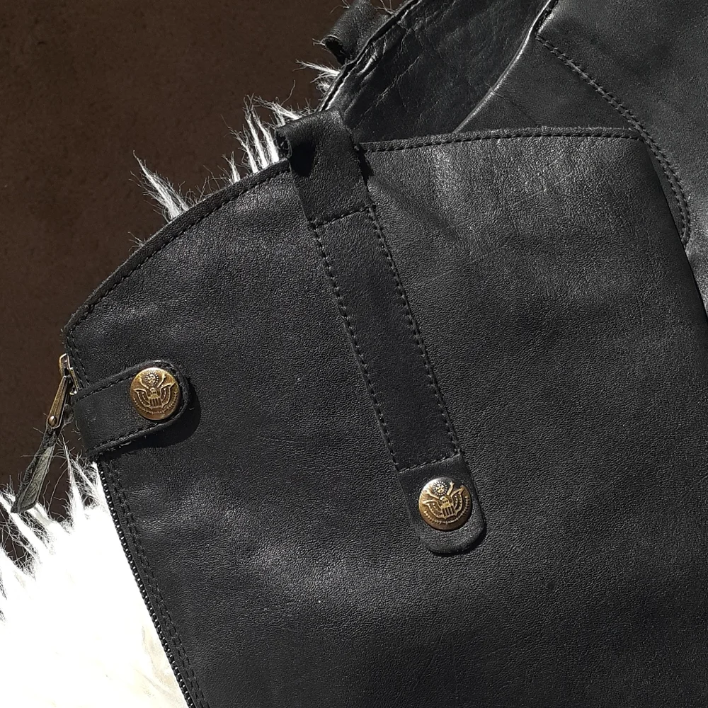 Sam Edelman Black Tall Leather Riding Boots